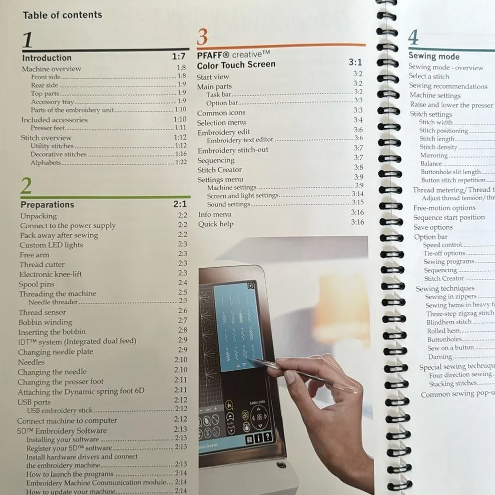 Pfaff Creative Sensation Sewing Machine Manual